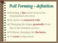 Page from a roll forming training manual showing roll forming definition