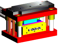 Computer generated 3D image of a die to represent the design phase of production