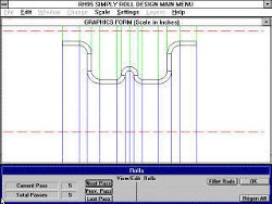 Screenshot of SIMPLY Roll Design software showing the number of passes